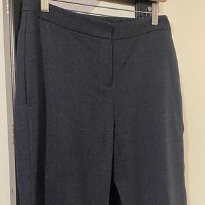 Theory Charcoal Textured Wool Trousers